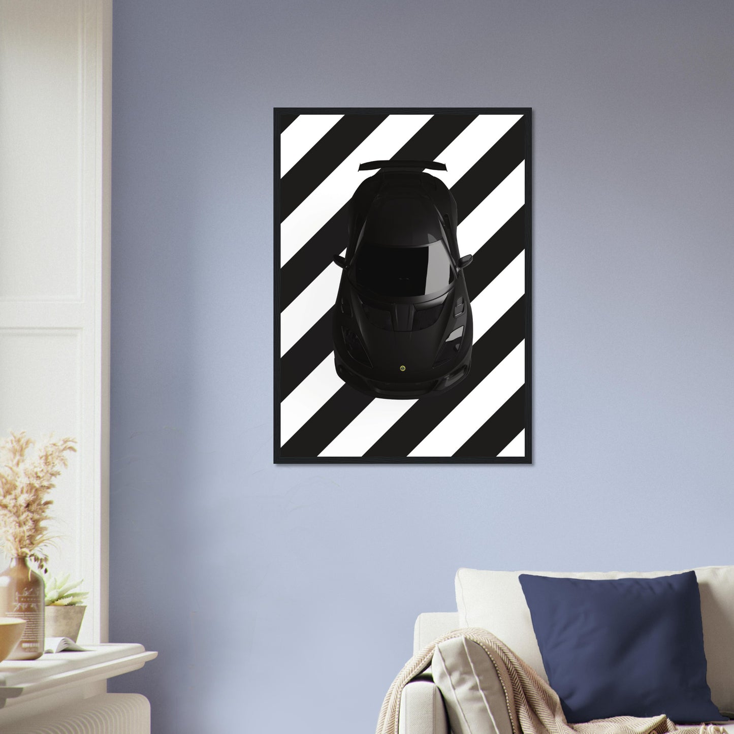 Lotus Black and White Stripes