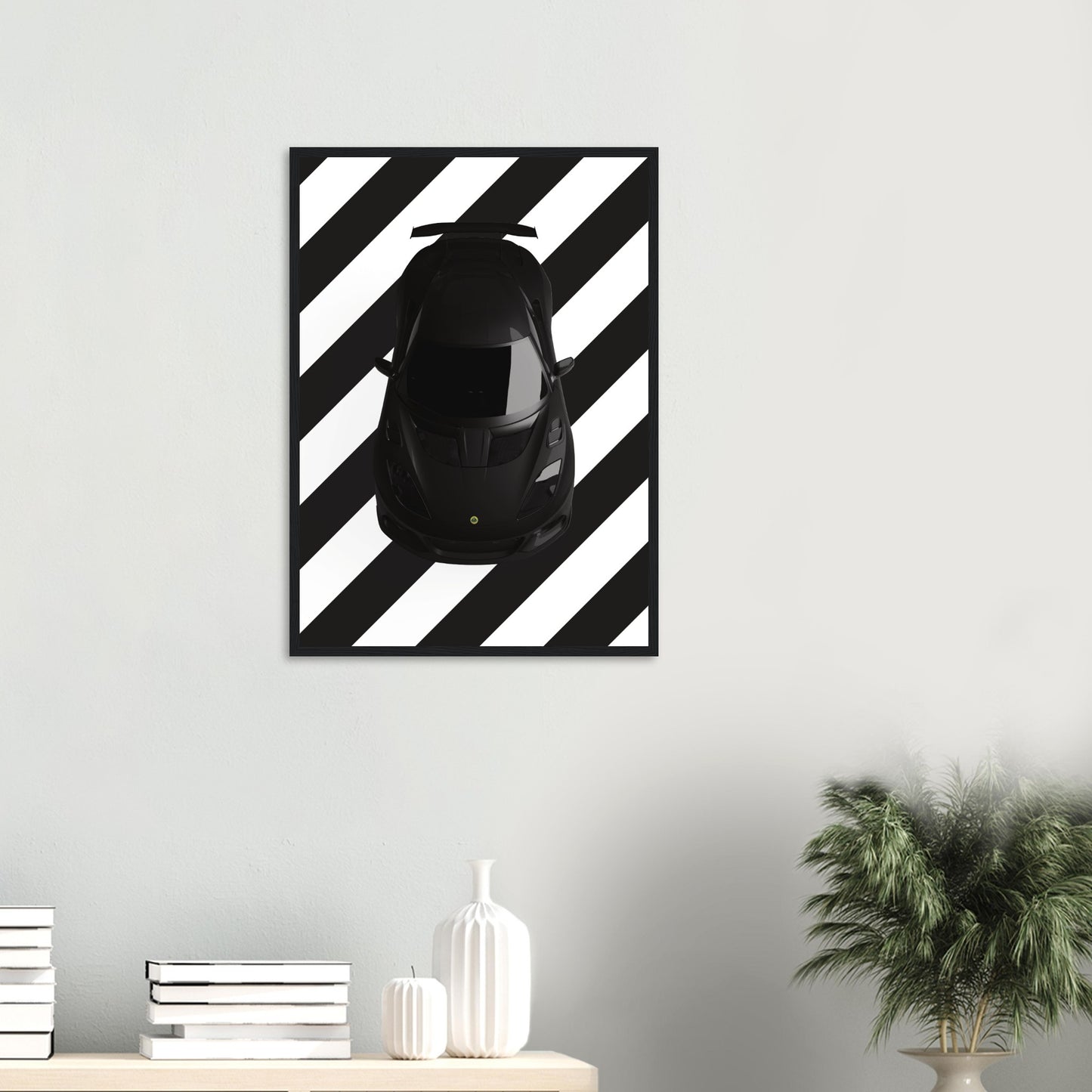 Lotus Black and White Stripes