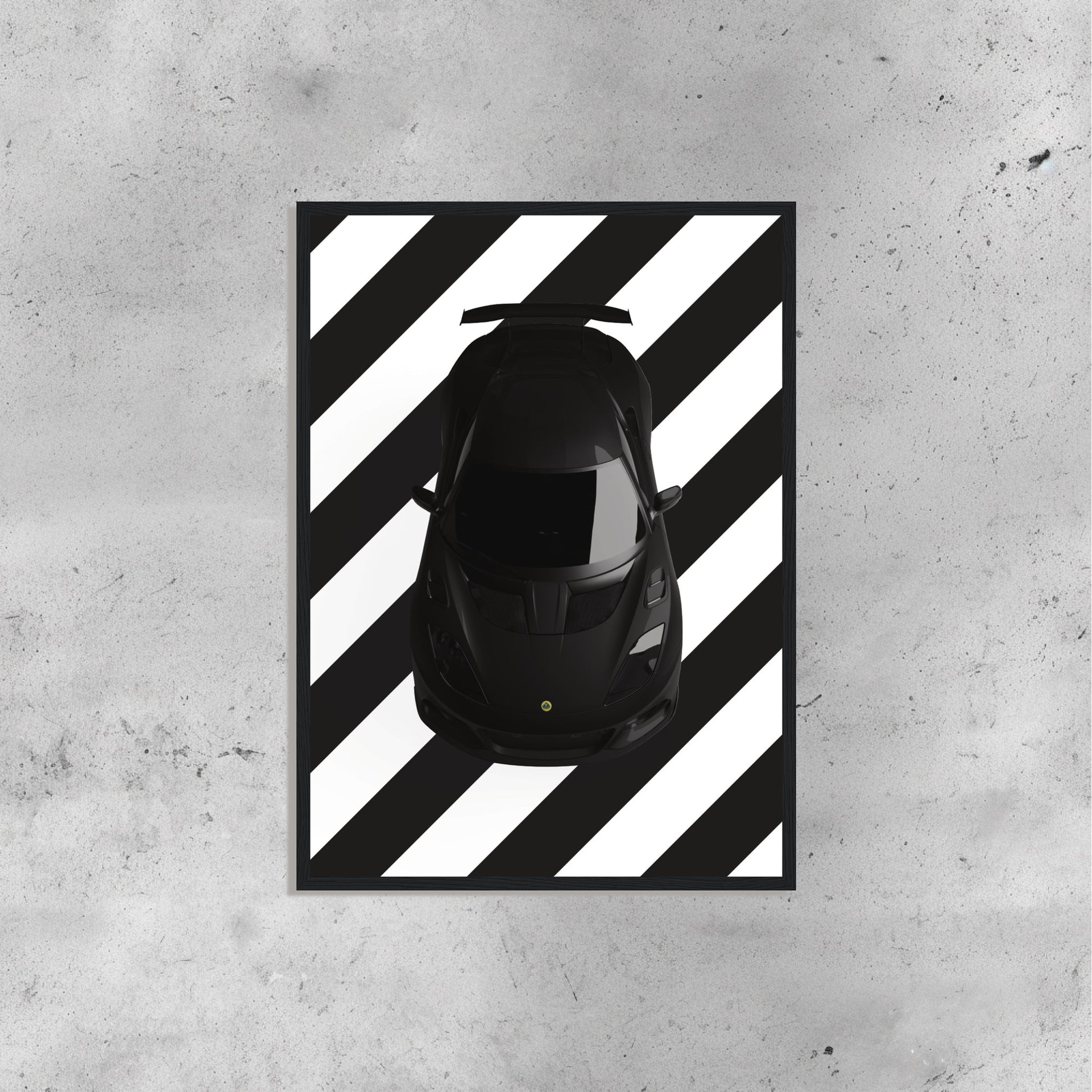 Lotus Black and White Stripes