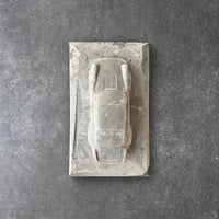Concrete Porsche 930 sculpture in raw textured concrete finish – CarArt Dubai