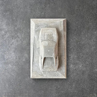 Concrete Ferrari 288 GTO sculpture in raw concrete finish – CarArt Dubai