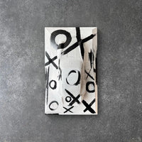 Concrete Porsche 930 car sculpture in black and white X/O style – CarArt Dubai