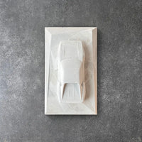 Concrete Ferrari 288 GTO sculpture in light concrete finish – CarArt Dubai